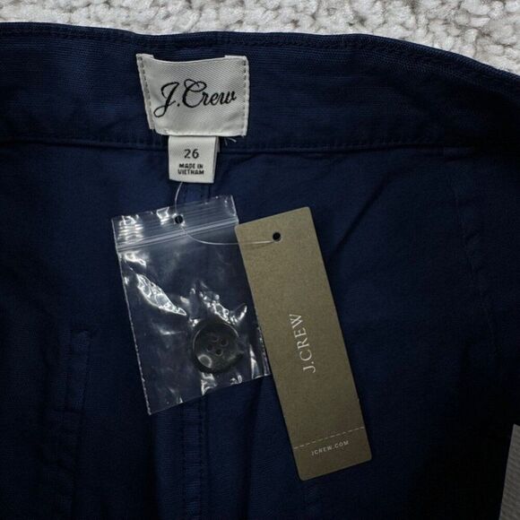 J. Crew Slim Wide Leg Cropped Pant Navy Blue NEW - Picture 5 of 11
